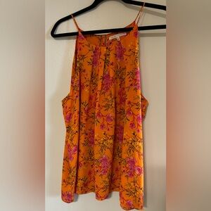 Very cute bright orange print camisole top